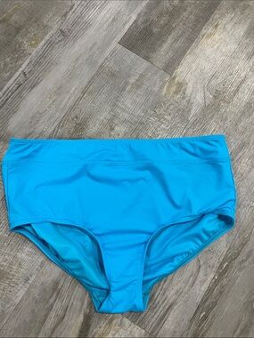 Lands' End Bright Turquoise Swim Brief Coverup